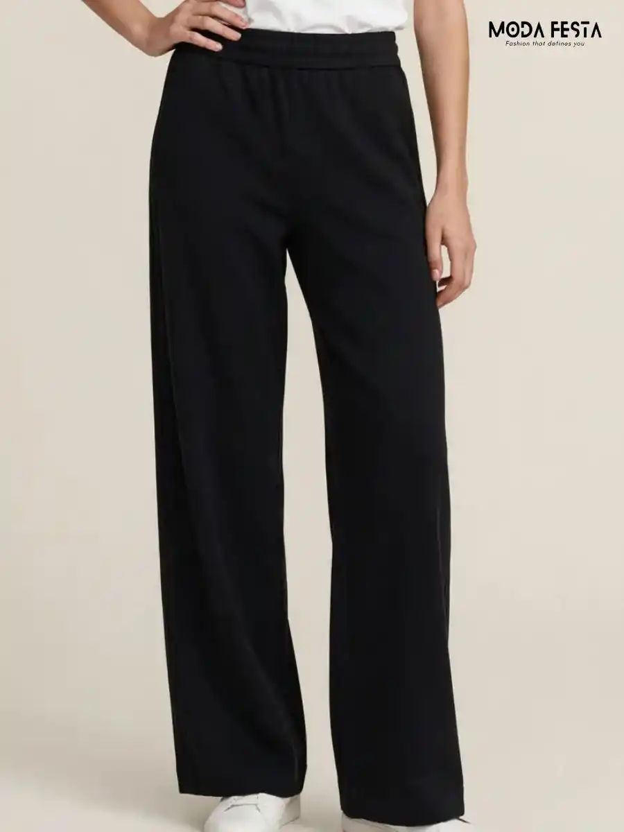 Solid Mid-Rise Trouser