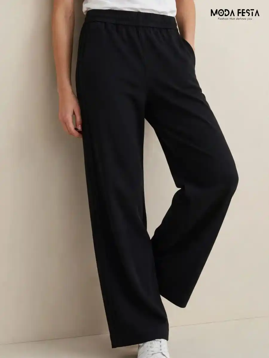 ModaFesta -solid-mid-rise-trouser