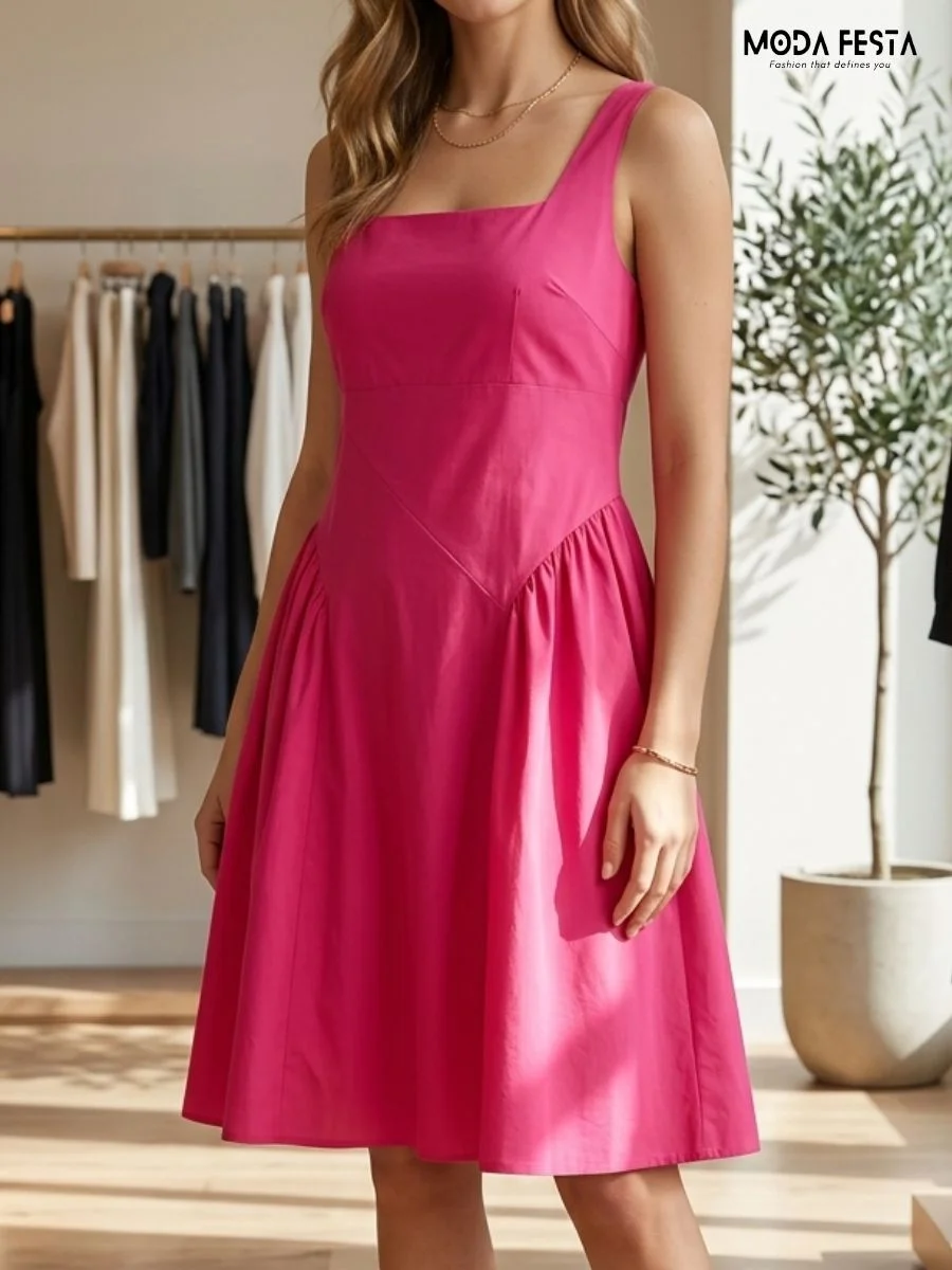 ModaFesta -drop-waist-square-neck-silhouette