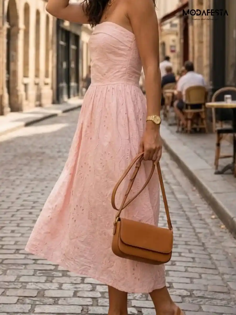 ModaFesta -elegant-chikan-tube-dress-pink