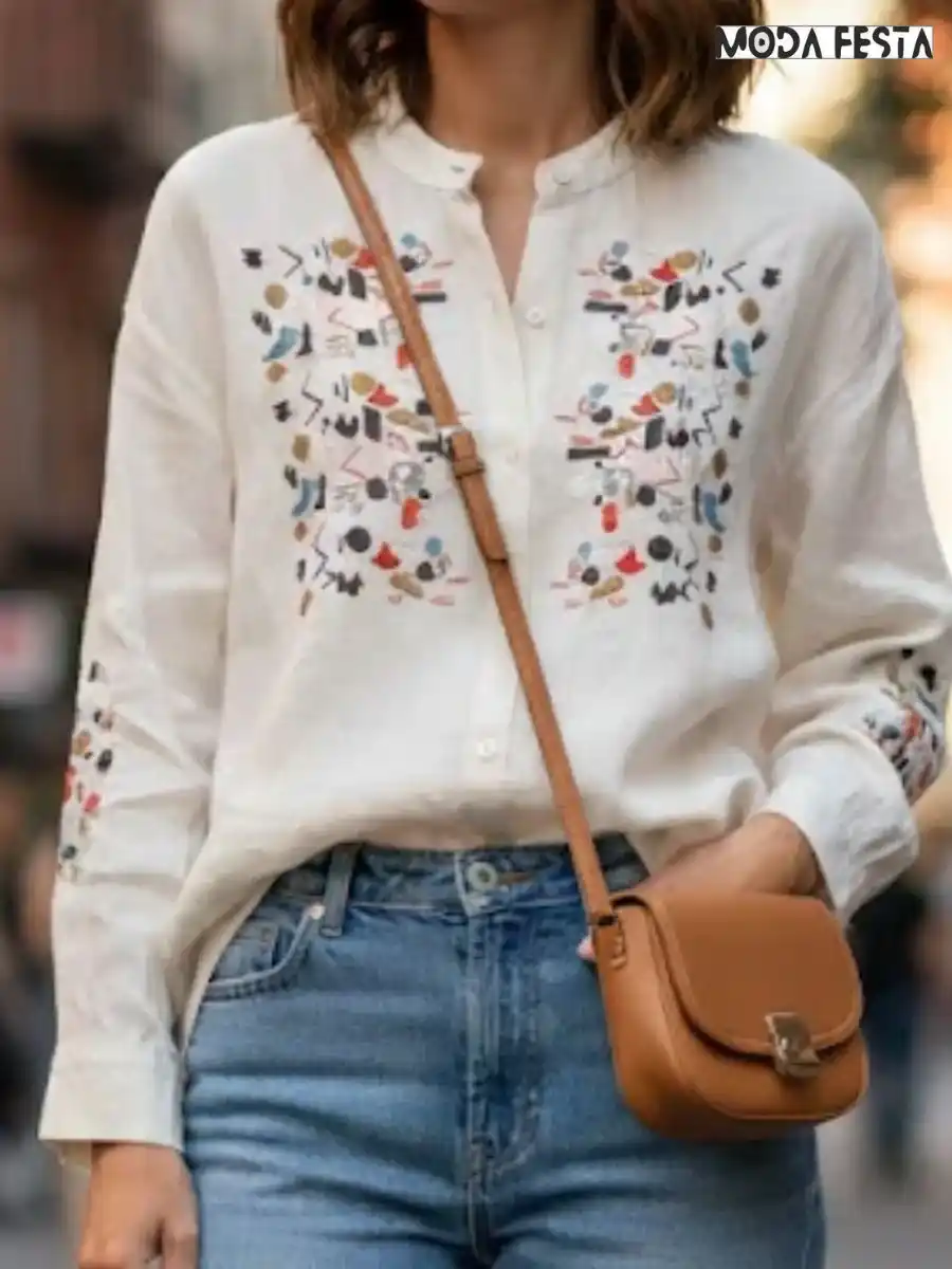 ModaFesta -elegant-embroidered-linen-shirt-cream