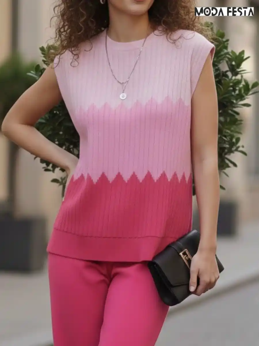 ModaFesta -elegant-contrast-color-coord-set-pink
