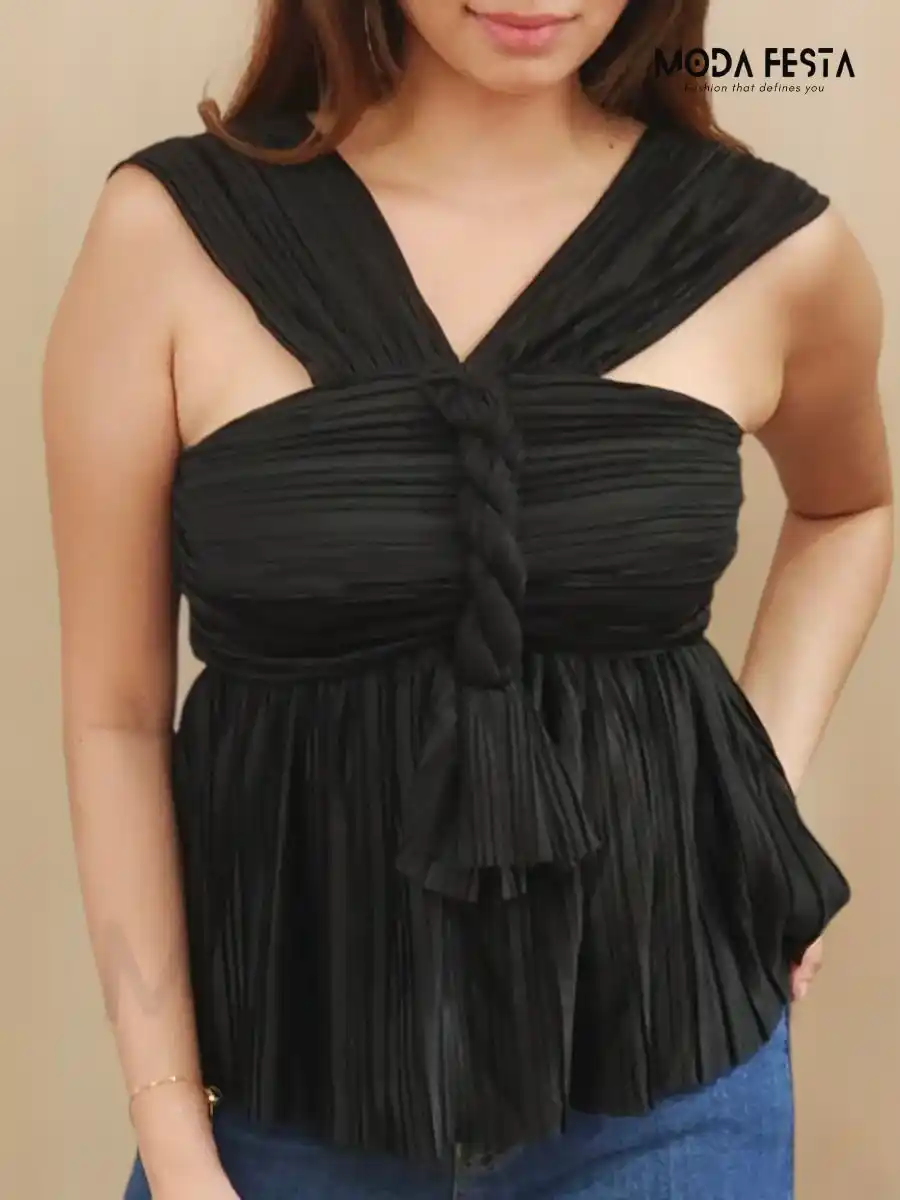 ModaFesta -maxi-boho-party-top-black