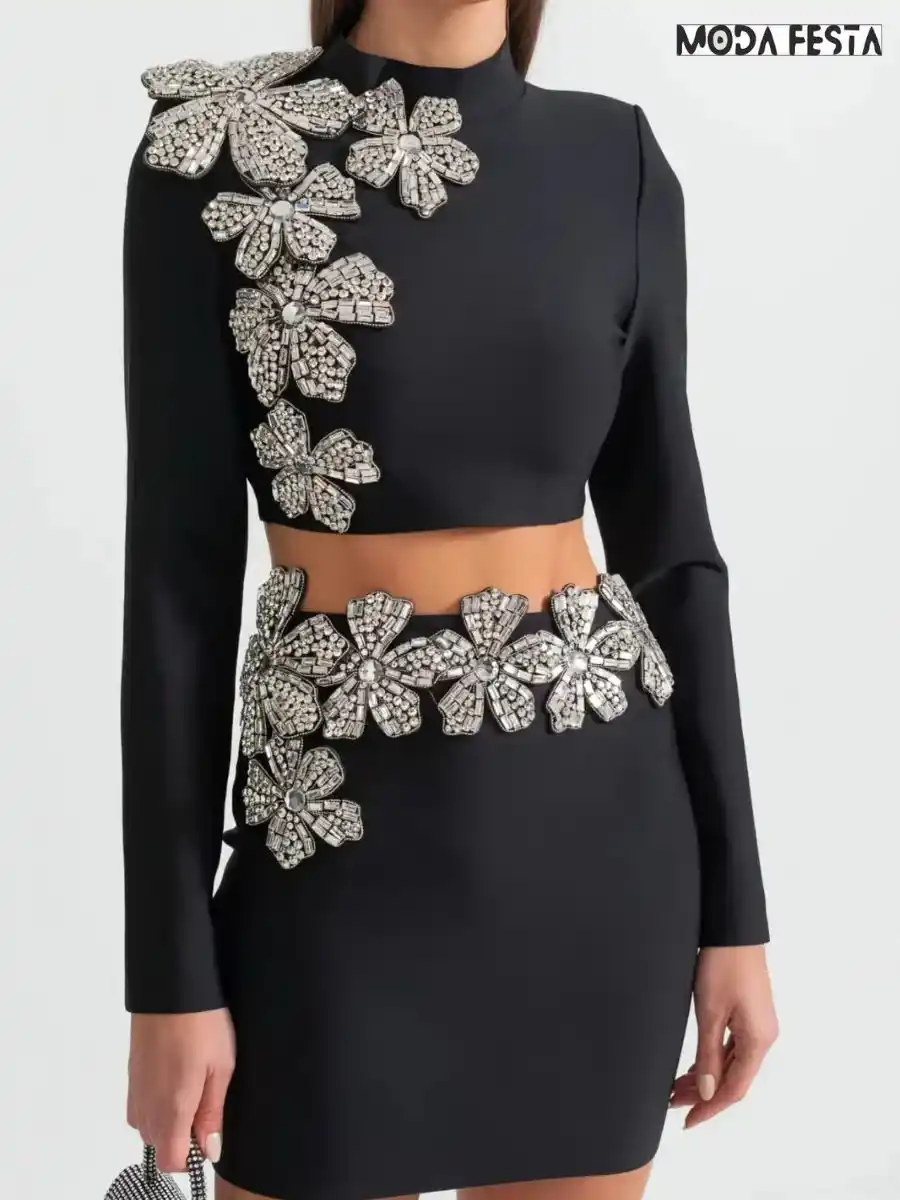 Elegant Crystal Party Coord Set