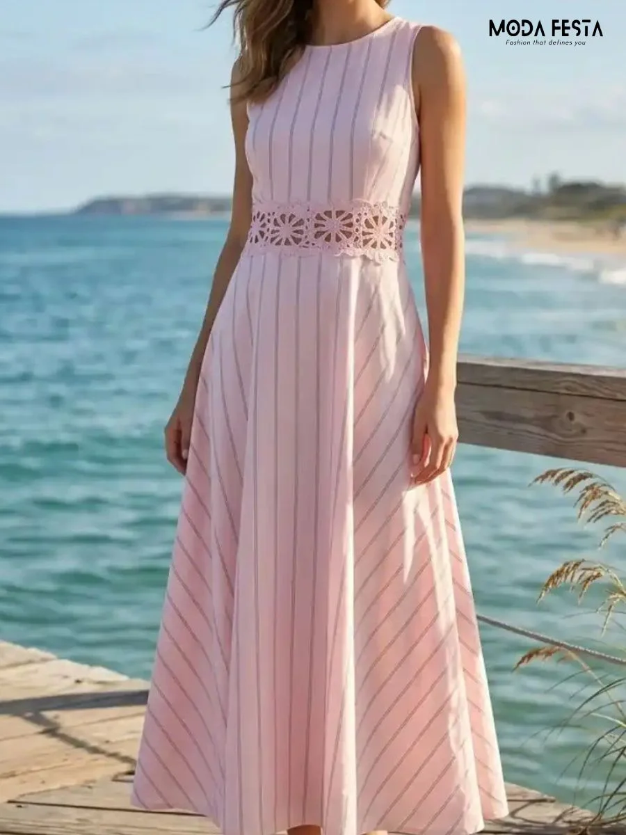 Coastal Blush Midi Dress