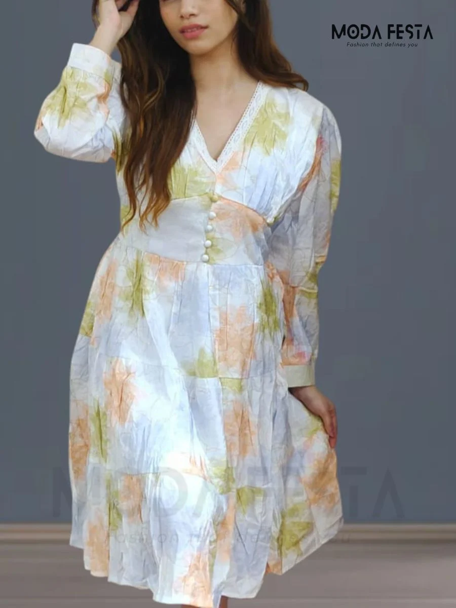 ModaFesta -floral-printed-midi-dress-white