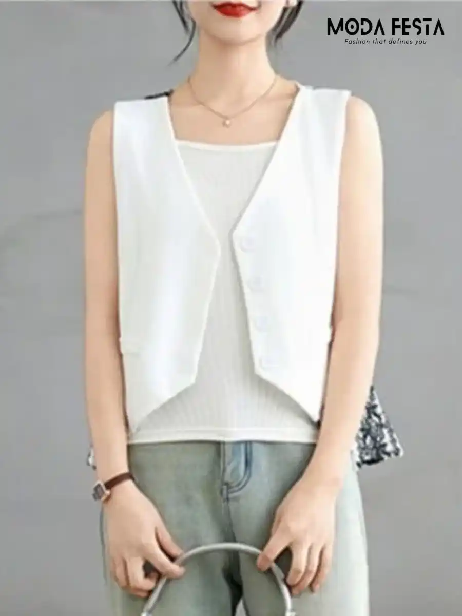 ModaFesta -elegant-lace-waistcoat-top-white