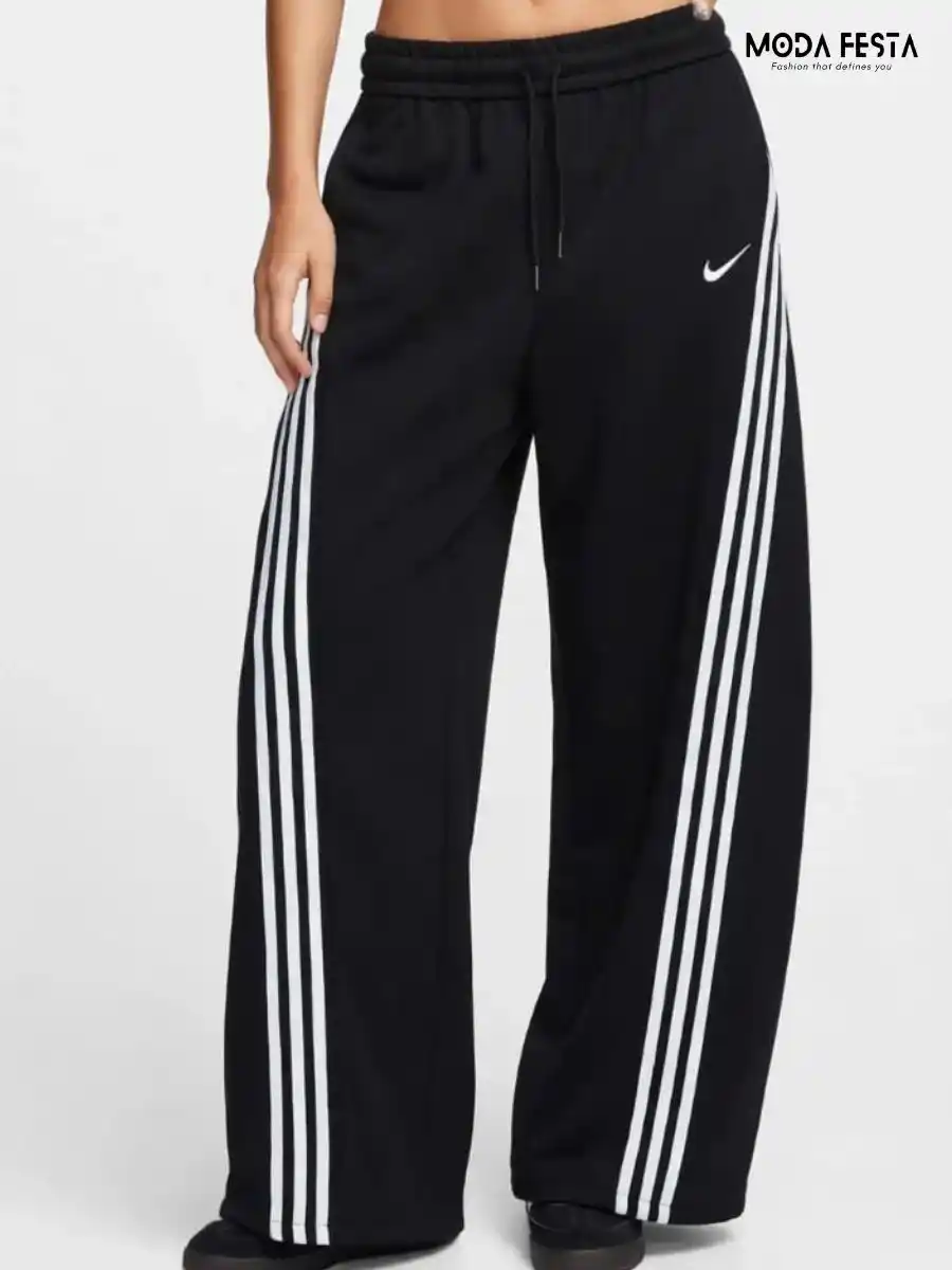 ModaFesta -black-side-stripe-track-pants