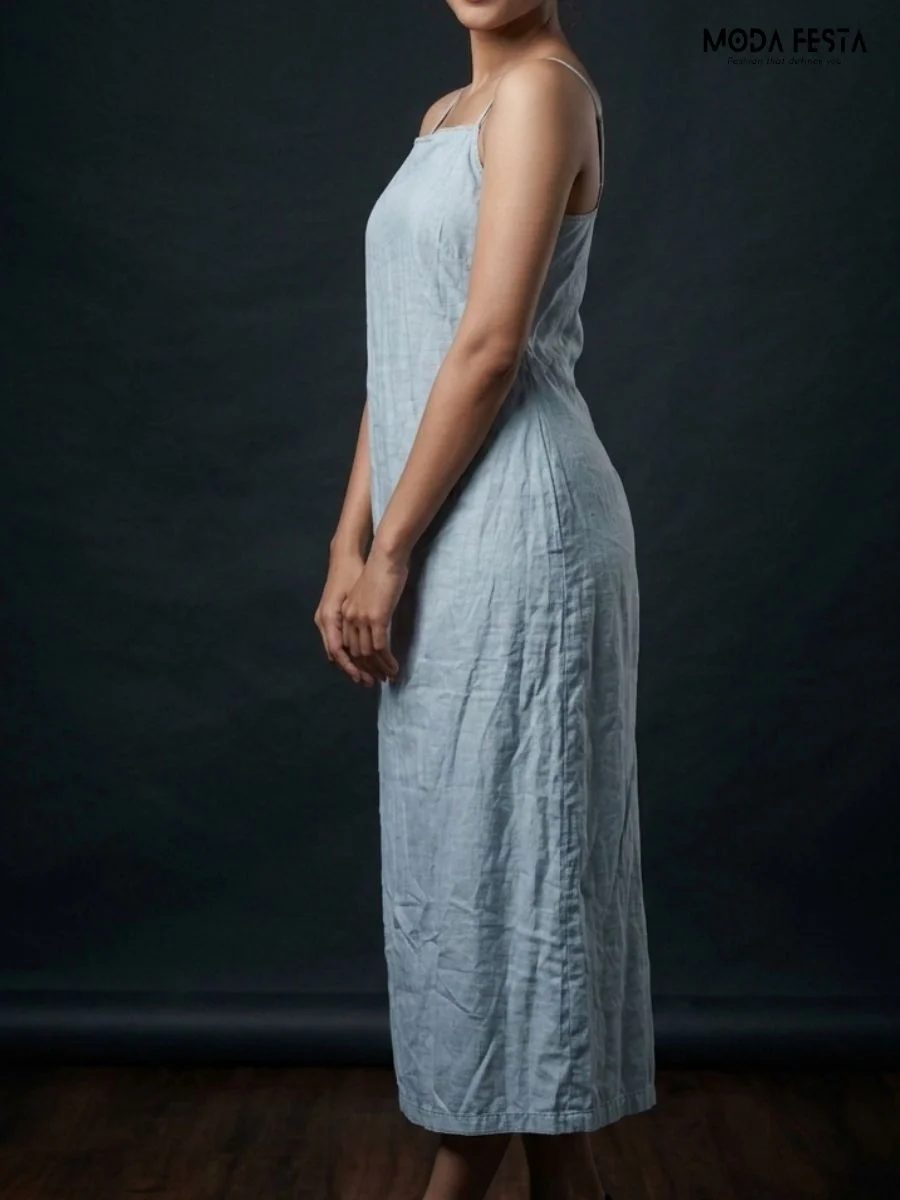 ModaFesta -cotton-blend-spaghetti-strap-midi-dress