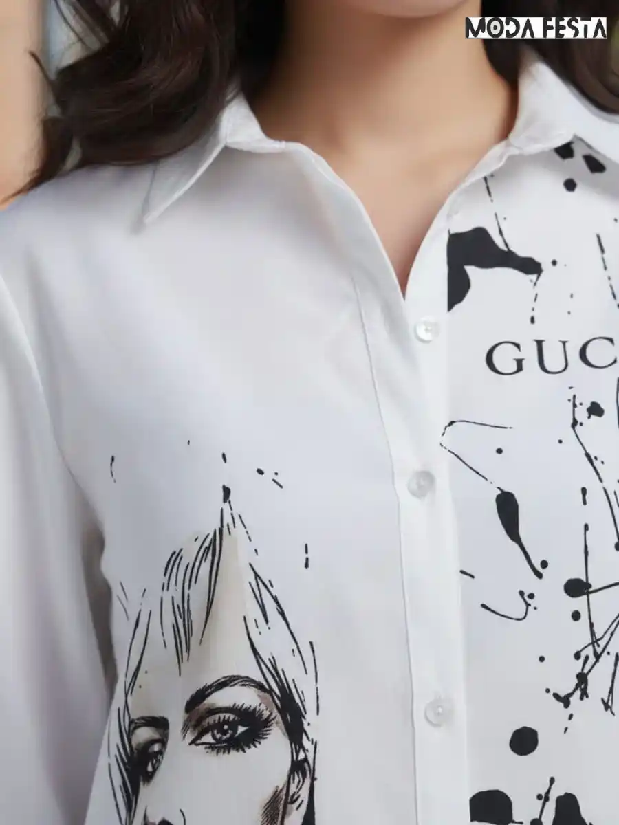 ModaFesta -elegant-girl-print-stylish-shirt-white