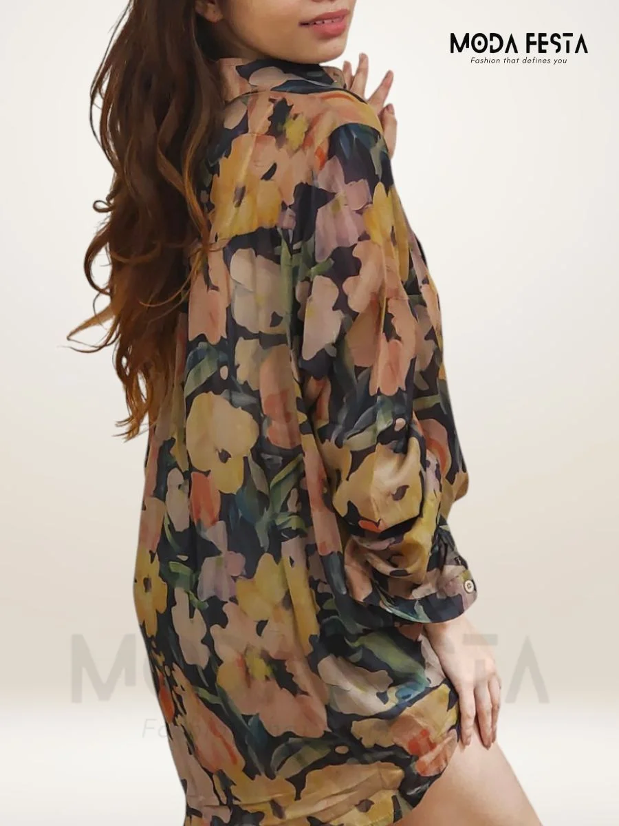 ModaFesta -chiffon-black-printed-shirt