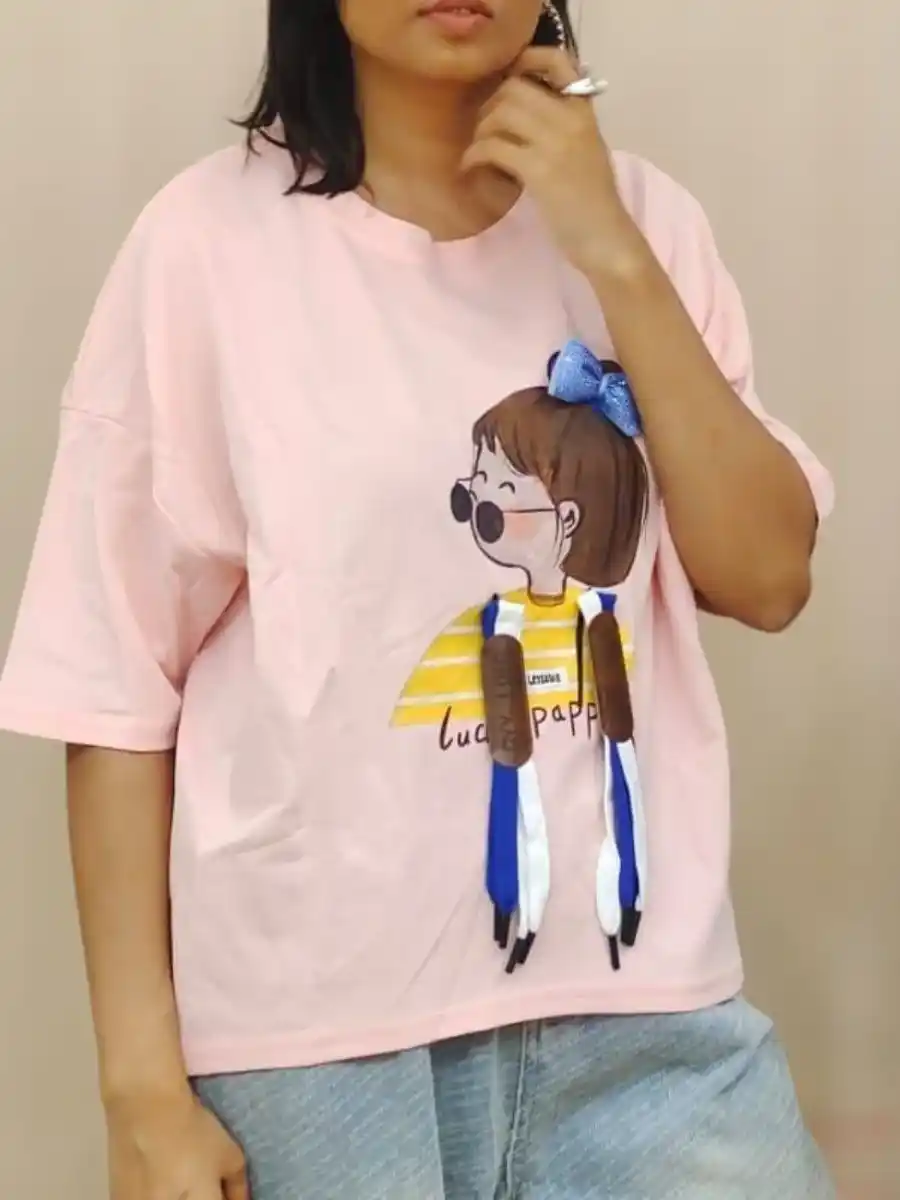 ModaFesta -elegant-girl-printed-t-shirt-peach