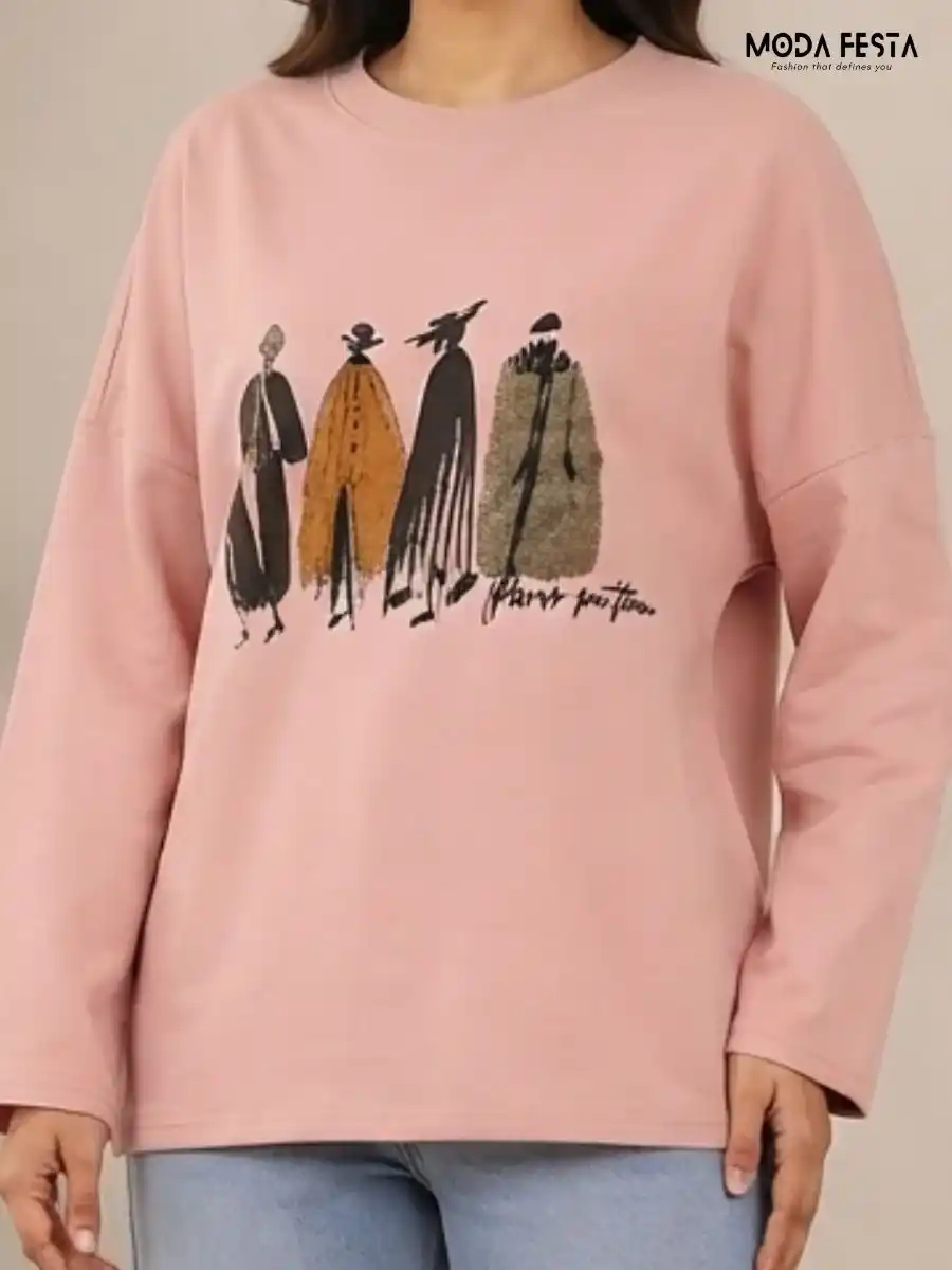 ModaFesta -abstract-fashion-illustration-oversized-rose-gold-top