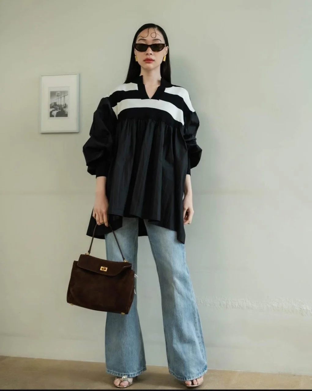 ModaFesta -patchwork-top-black