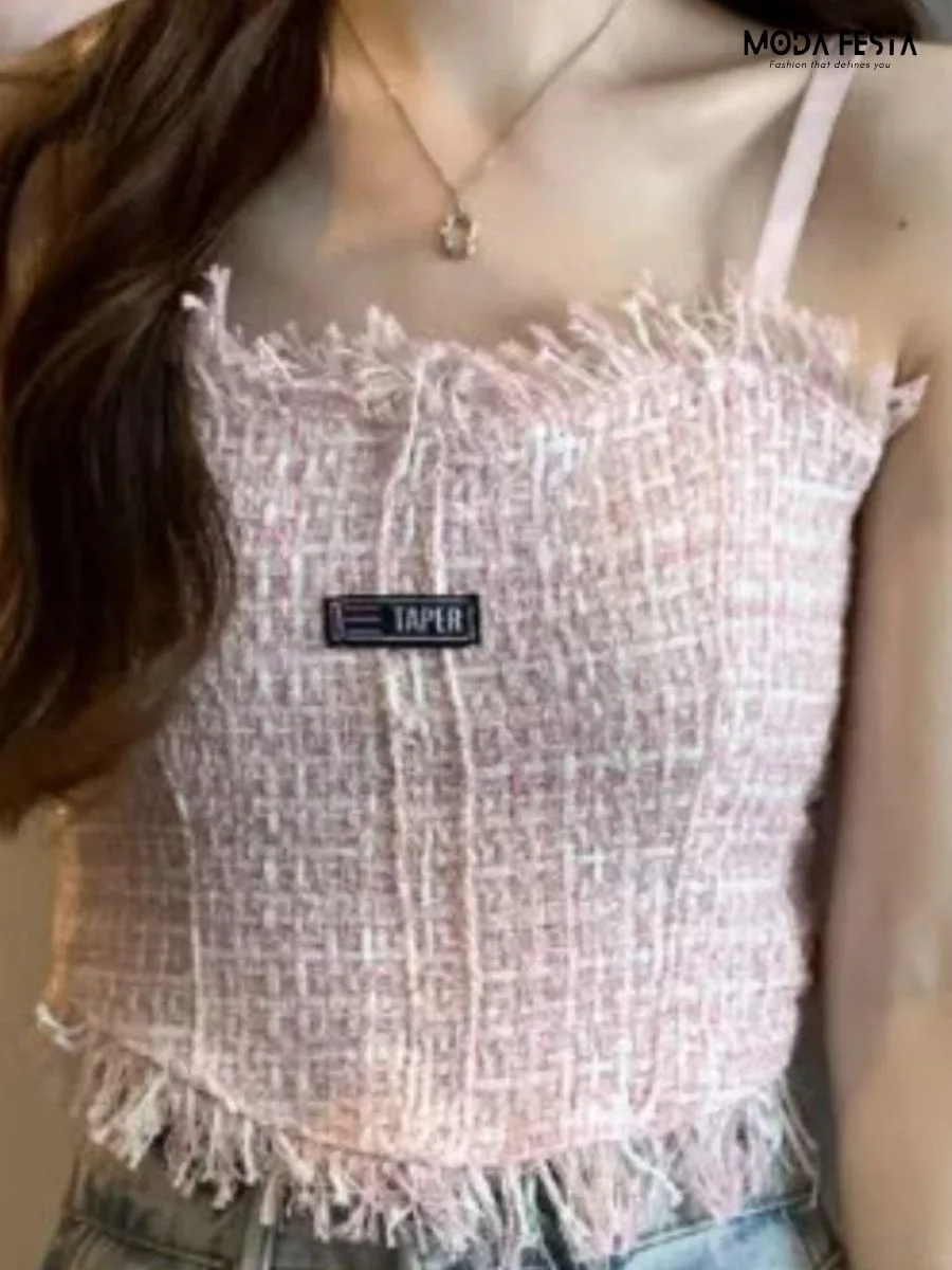 Fringed Crop Corset Top