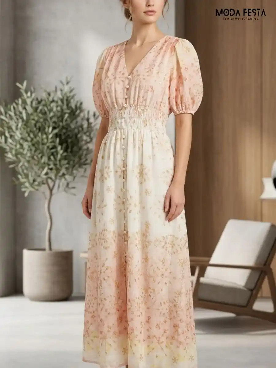 ModaFesta -blush-meadow-smocked-midi-dress