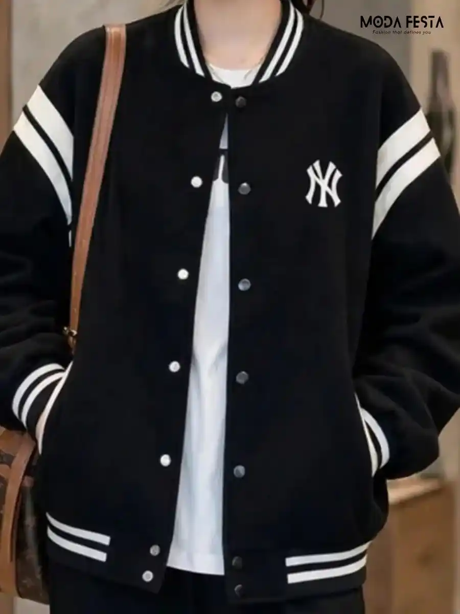 ModaFesta -stylish-varsity-jacket-black