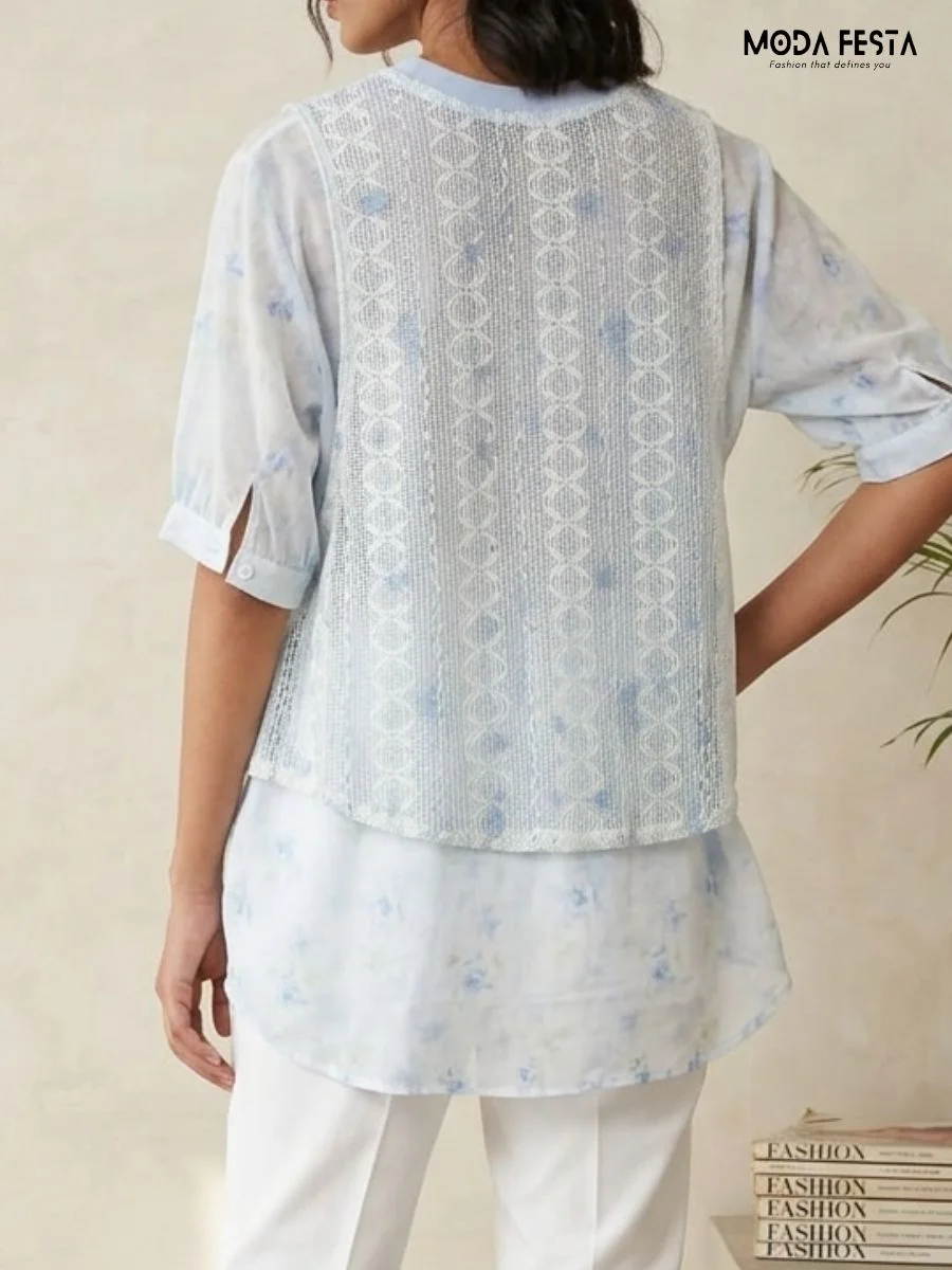 ModaFesta -blue-floral-layered-tunic
