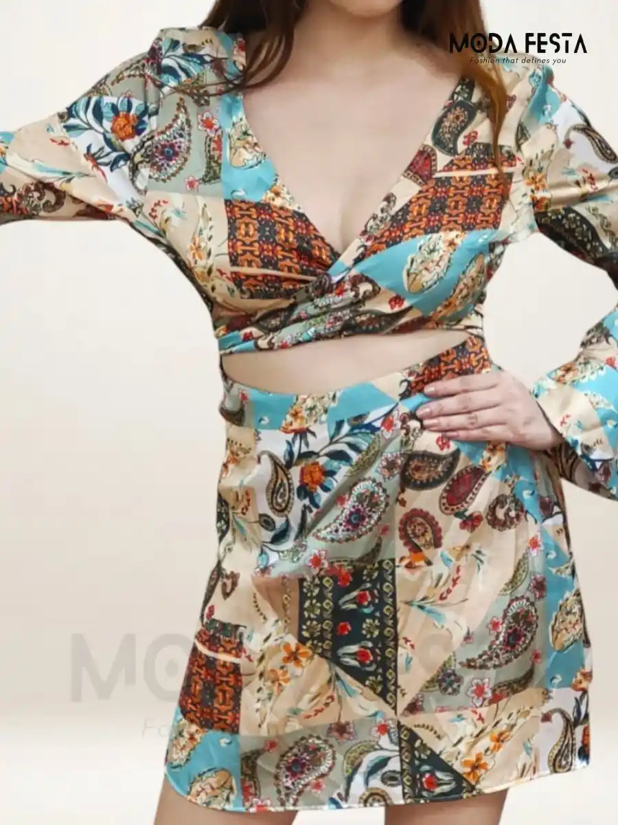 ModaFesta -wrap-around-printed-dress-beige