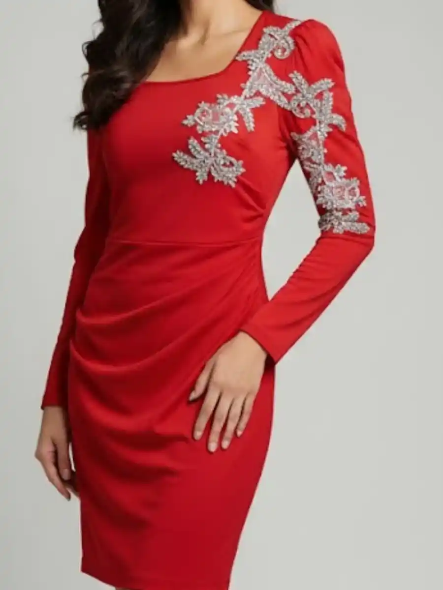 ModaFesta -elegant-bodycon-partywear-dress-red
