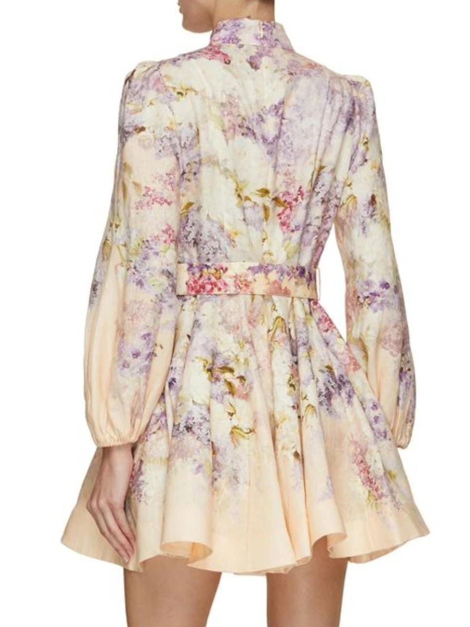 ModaFesta -lyrical-ruffle-mini-dress-lilac-floral