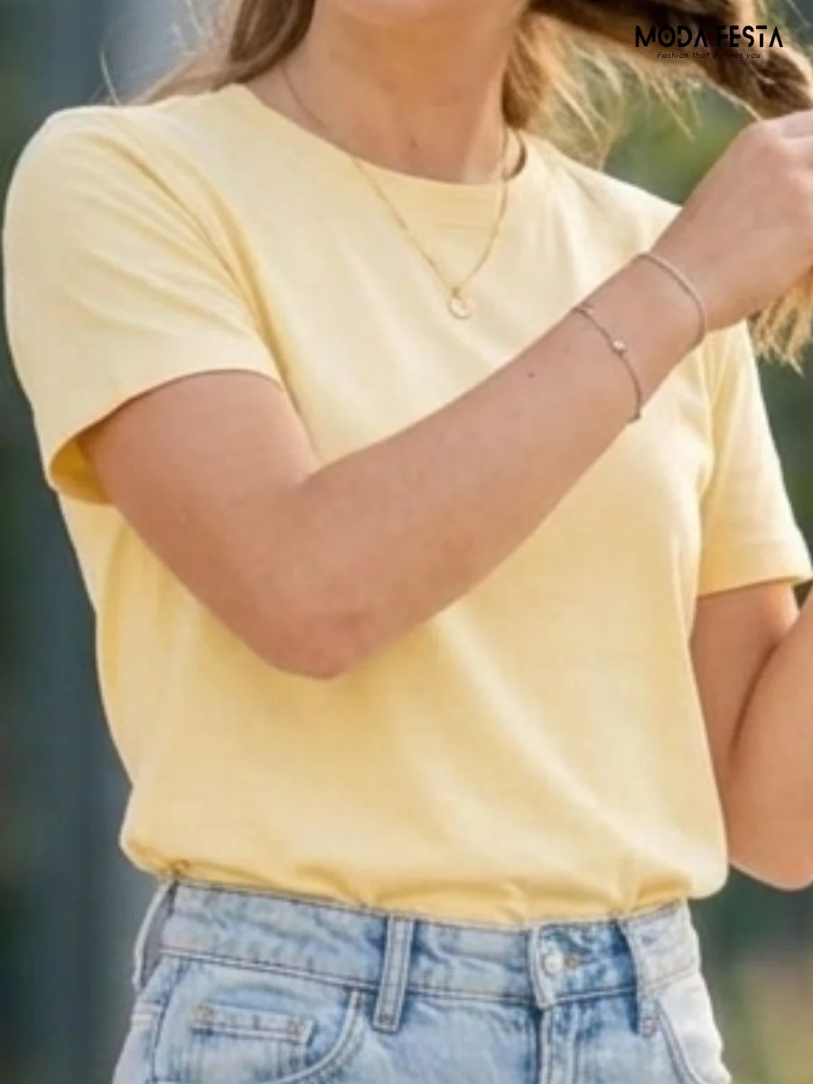 ModaFesta -classic-pastel-yellow-tee