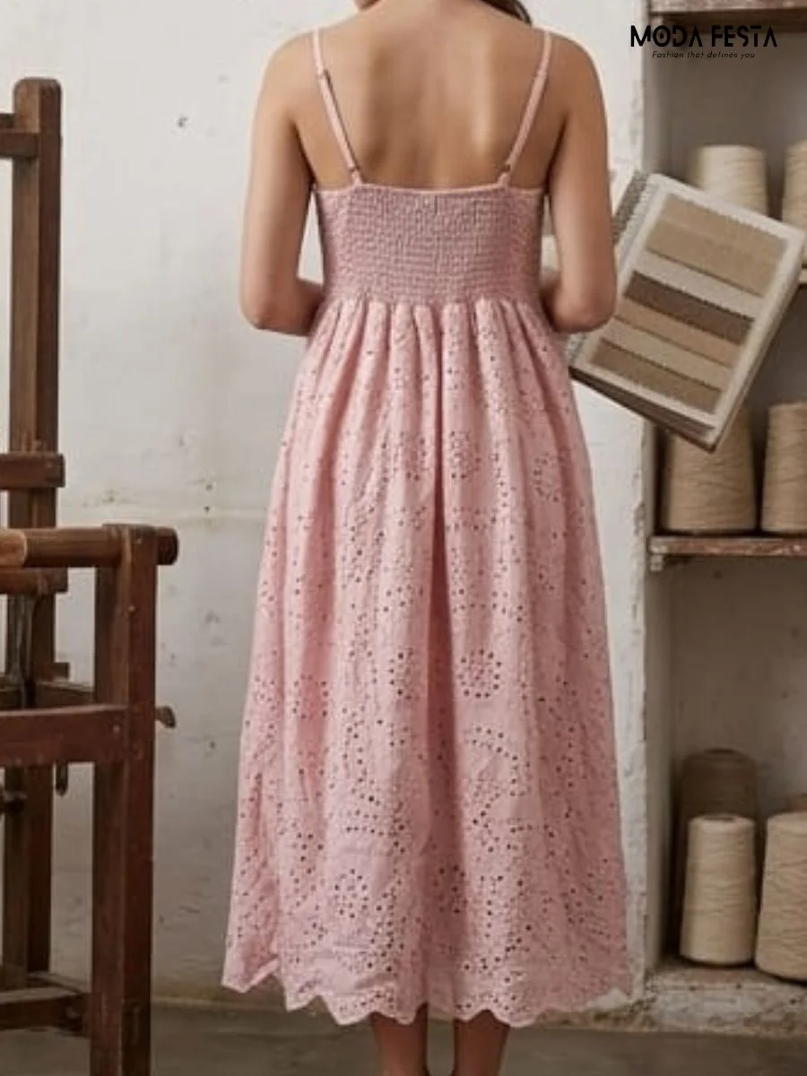 ModaFesta -chikan-spegeti-dress-peach