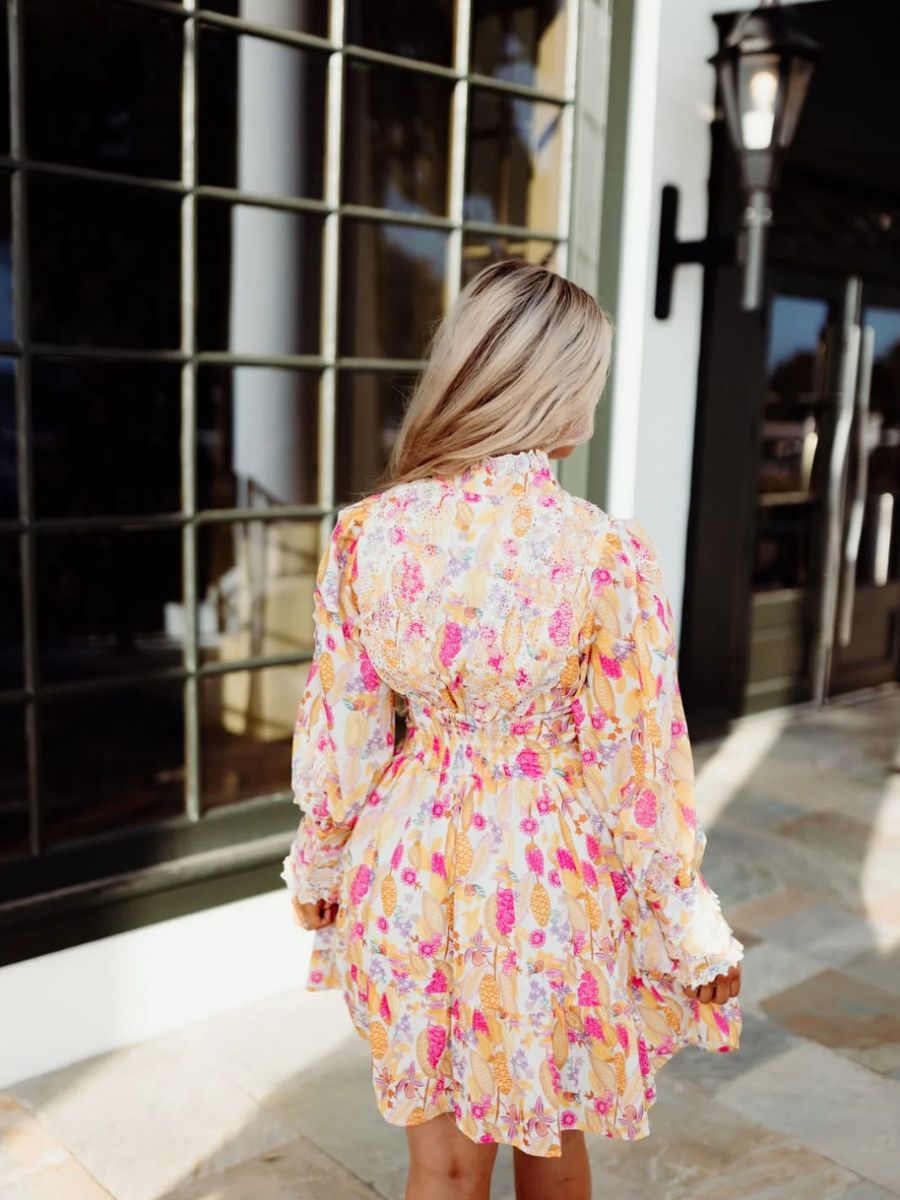 ModaFesta -colourbloack-floral-dress-yellow-02