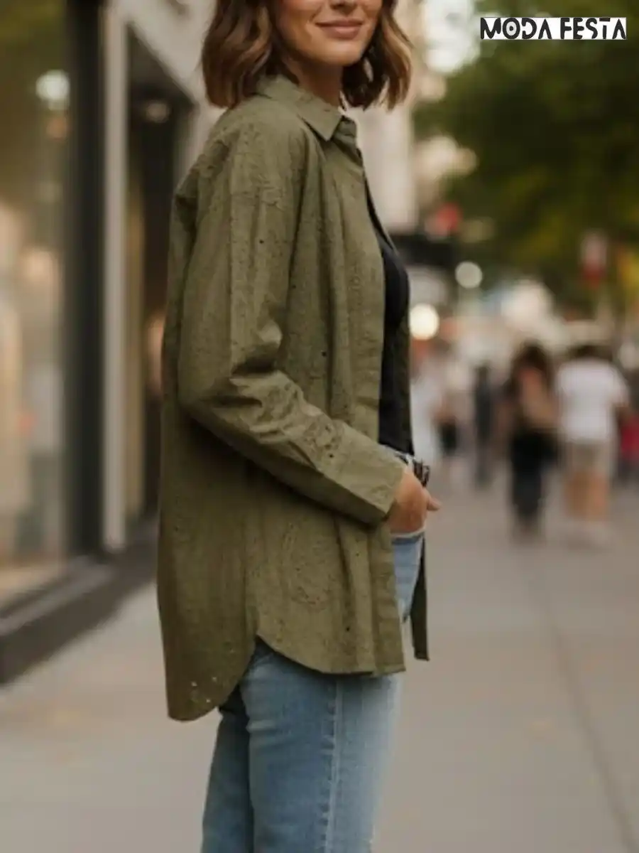 ModaFesta -elegant-cotton-shirt-with-embroidery-green