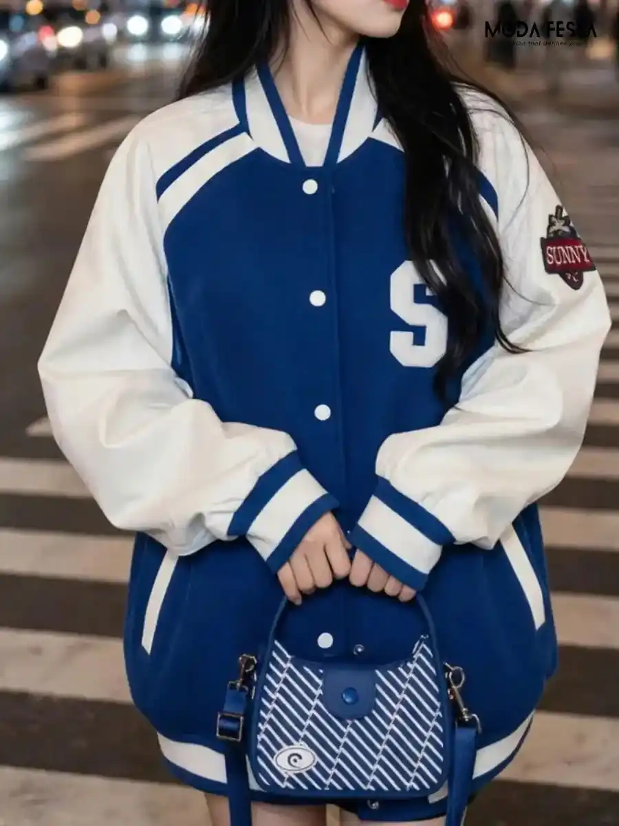 ModaFesta -casual-navy-blue-varsity-jacket-for-women