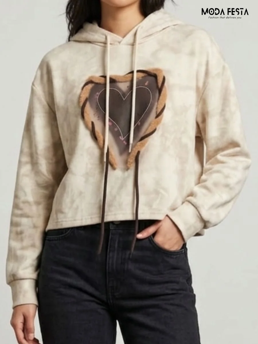 Tie-Dye Heart Hoodie