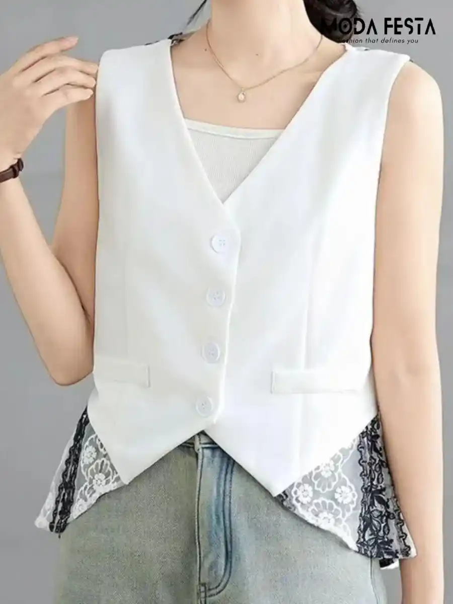 ModaFesta -elegant-lace-waistcoat-top-white