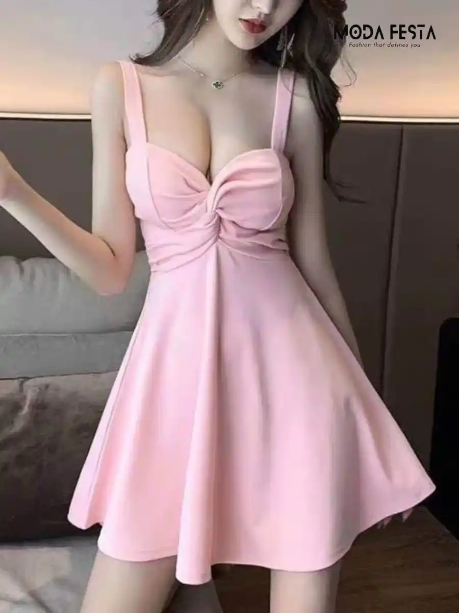 ModaFesta -bow-styel-frock-dress-pink