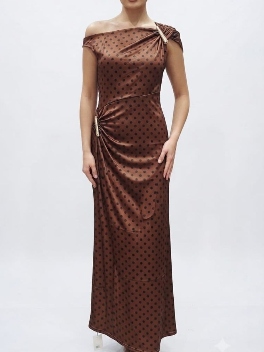 polka-dot-bodycon-sleeveless-party-wear-dress-brown