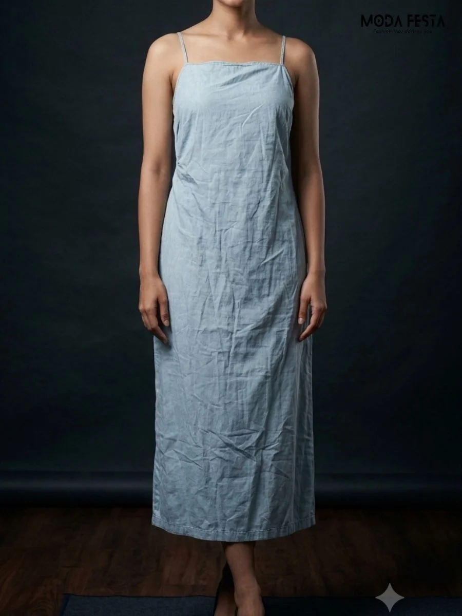 ModaFesta -cotton-blend-spaghetti-strap-midi-dress
