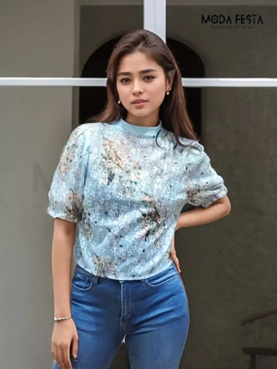 Floral Top - Blue