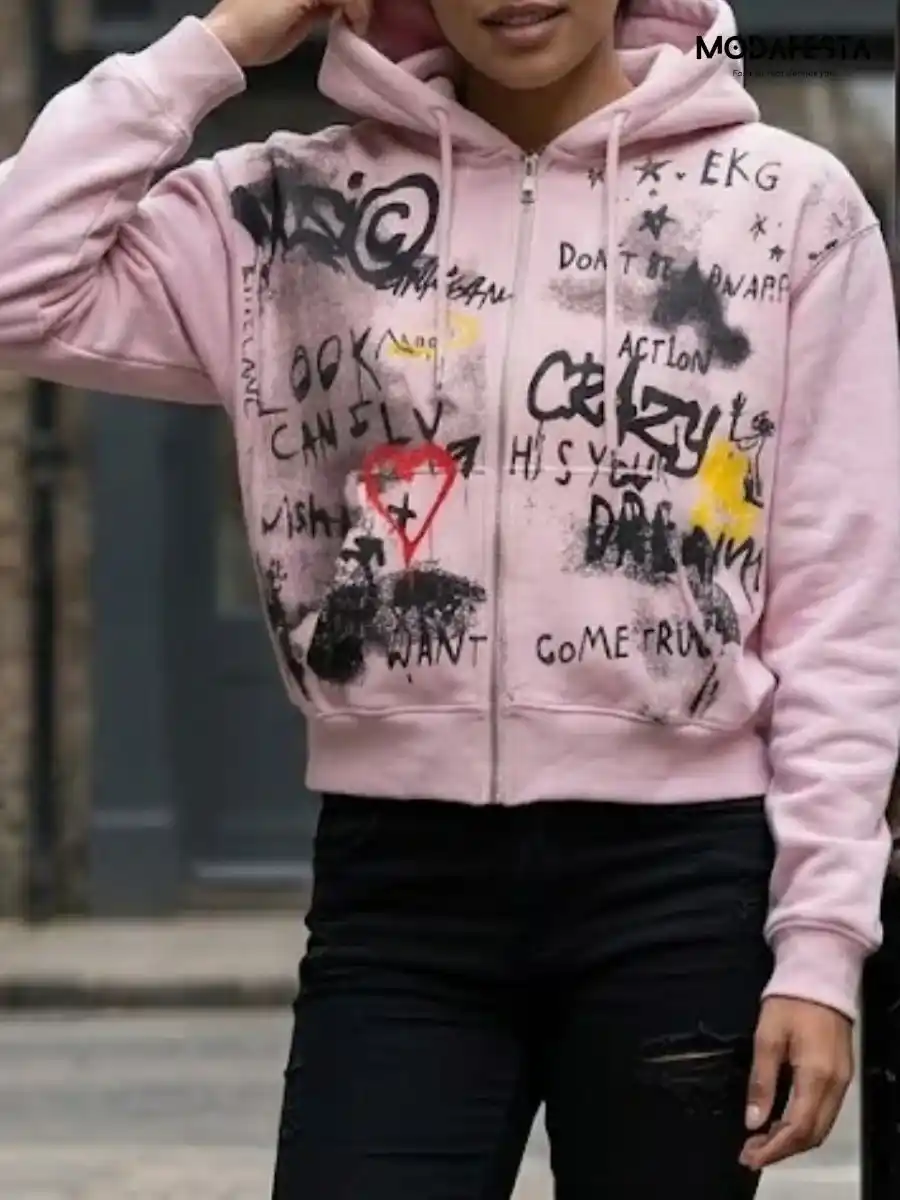 ModaFesta -elegant-abstract-graphic-print-hoodie