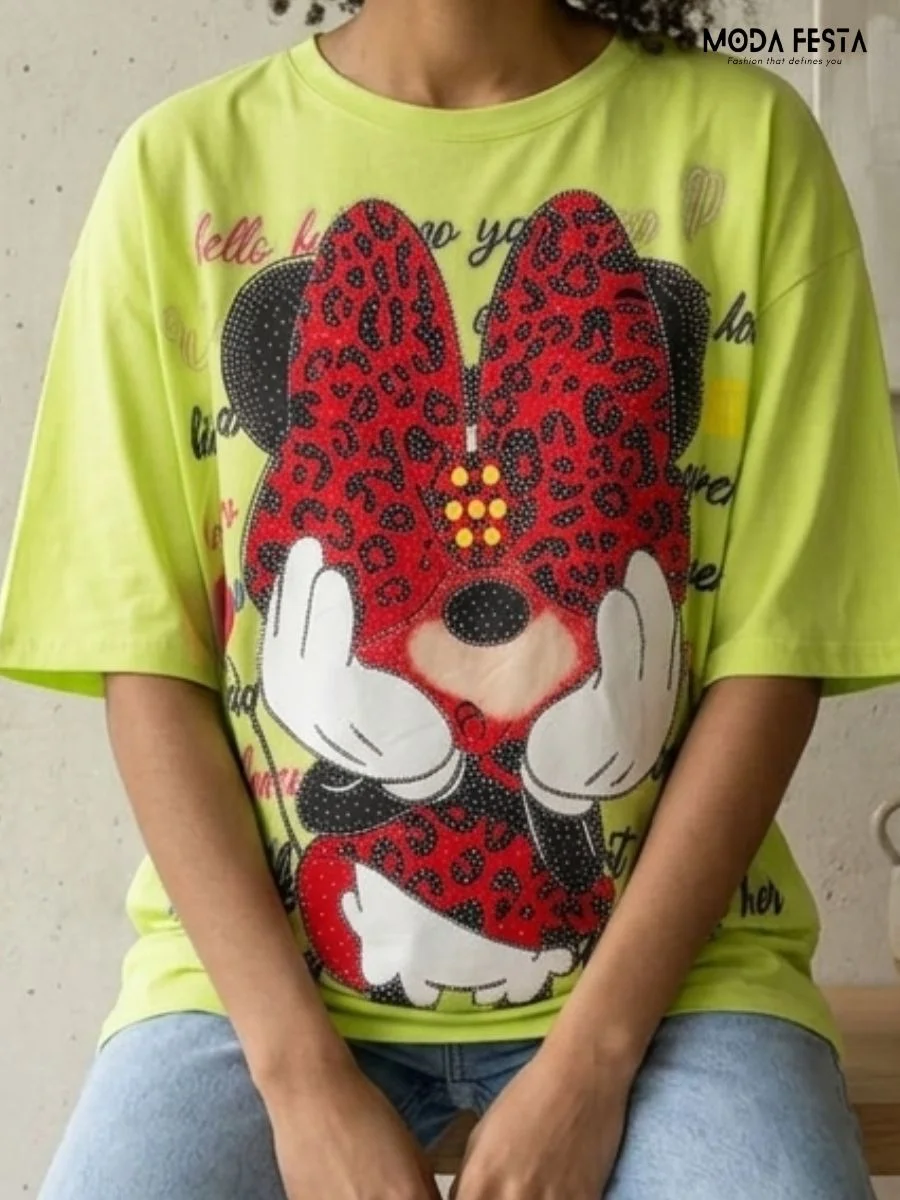 ModaFesta -lime-minnie-mouse-tee