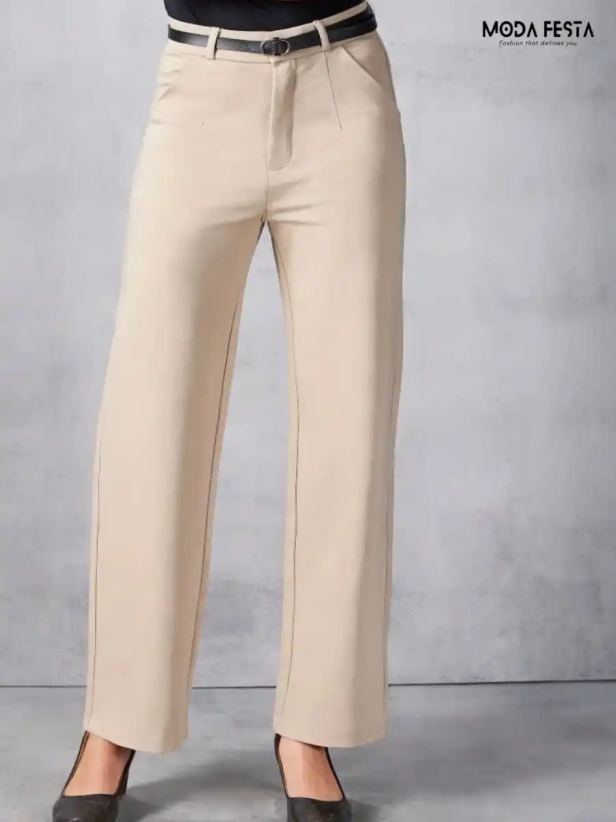 ModaFesta -high-waist-straight-leg-trousers
