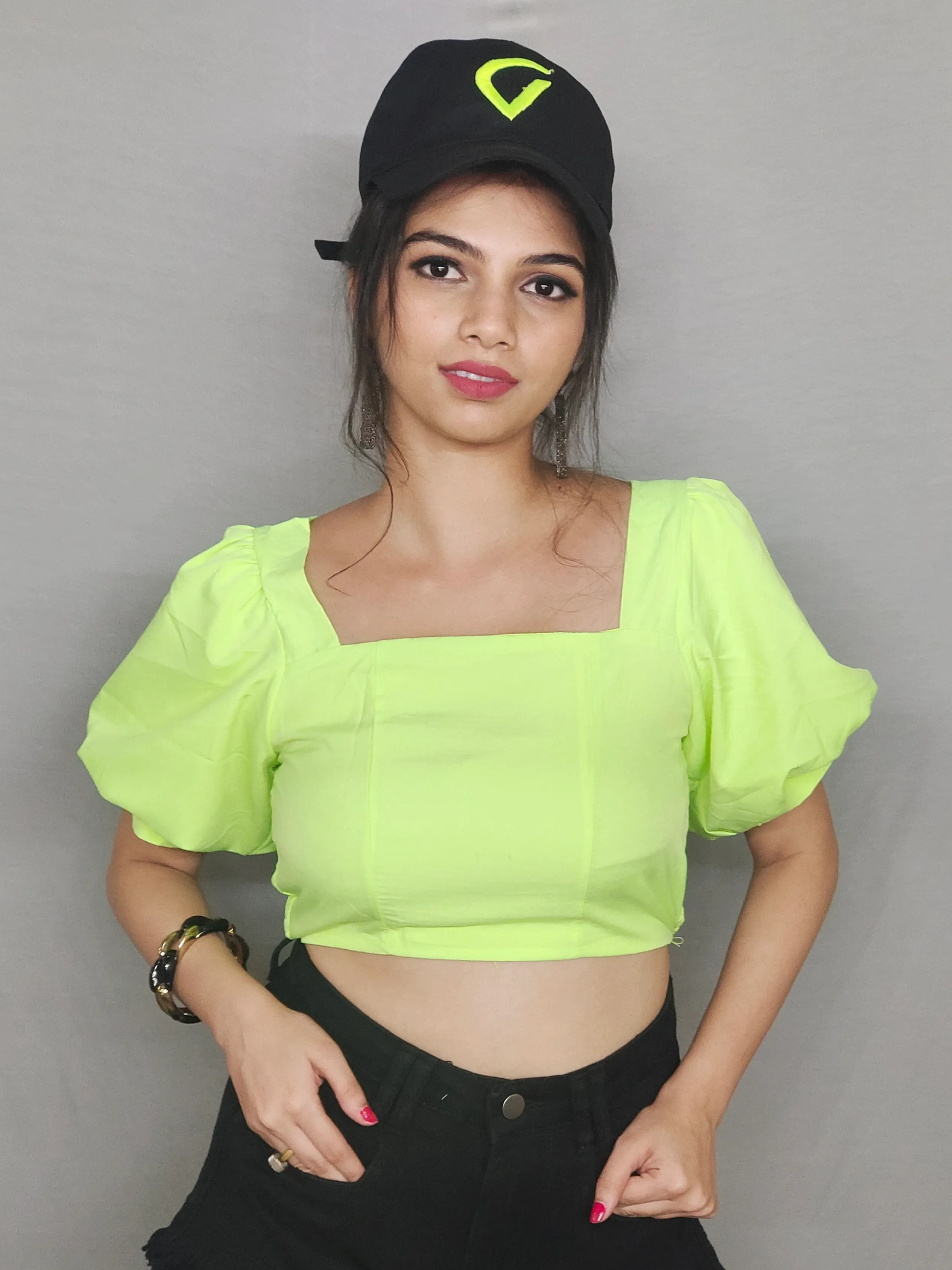 ModaFesta -neon-crop-top