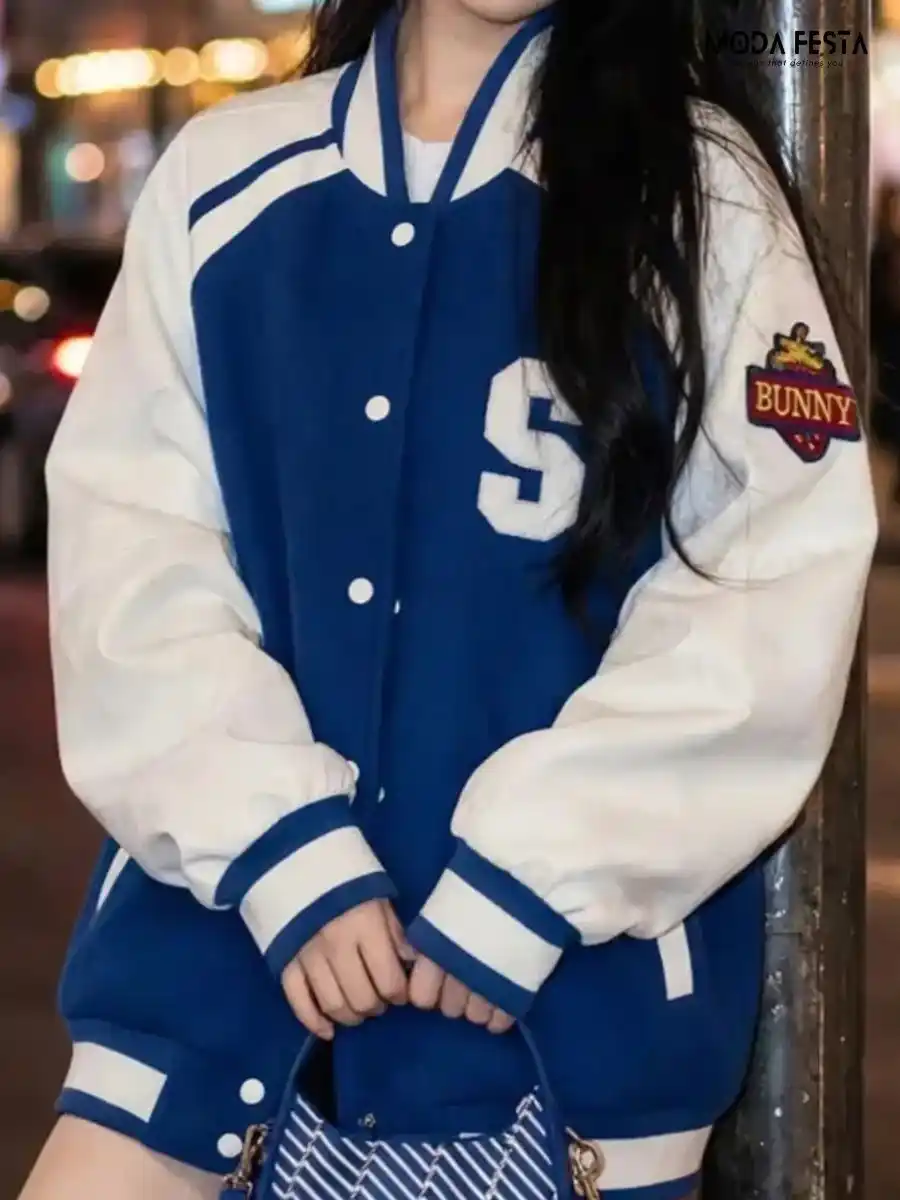 ModaFesta -casual-navy-blue-varsity-jacket-for-women
