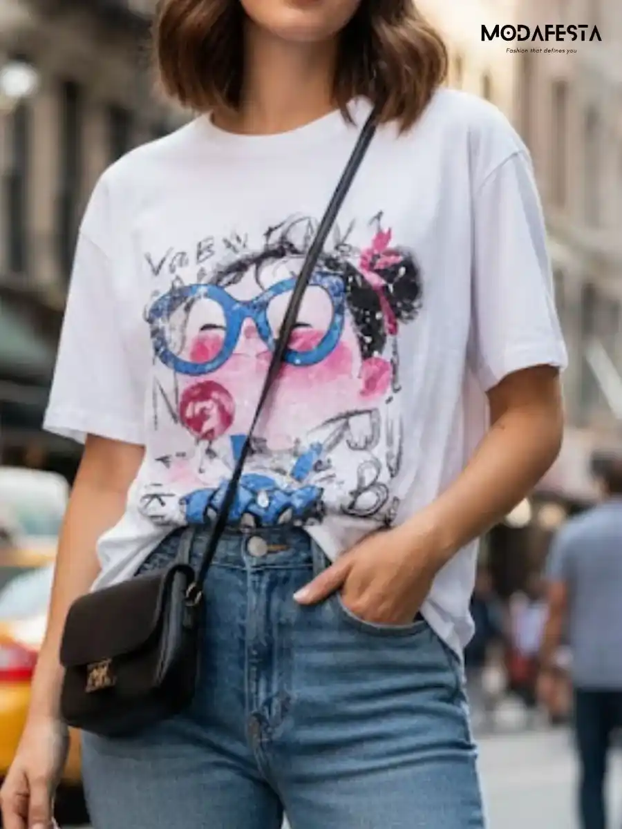 ModaFesta -elegant-graphic-print-oversize-t-shirt-white
