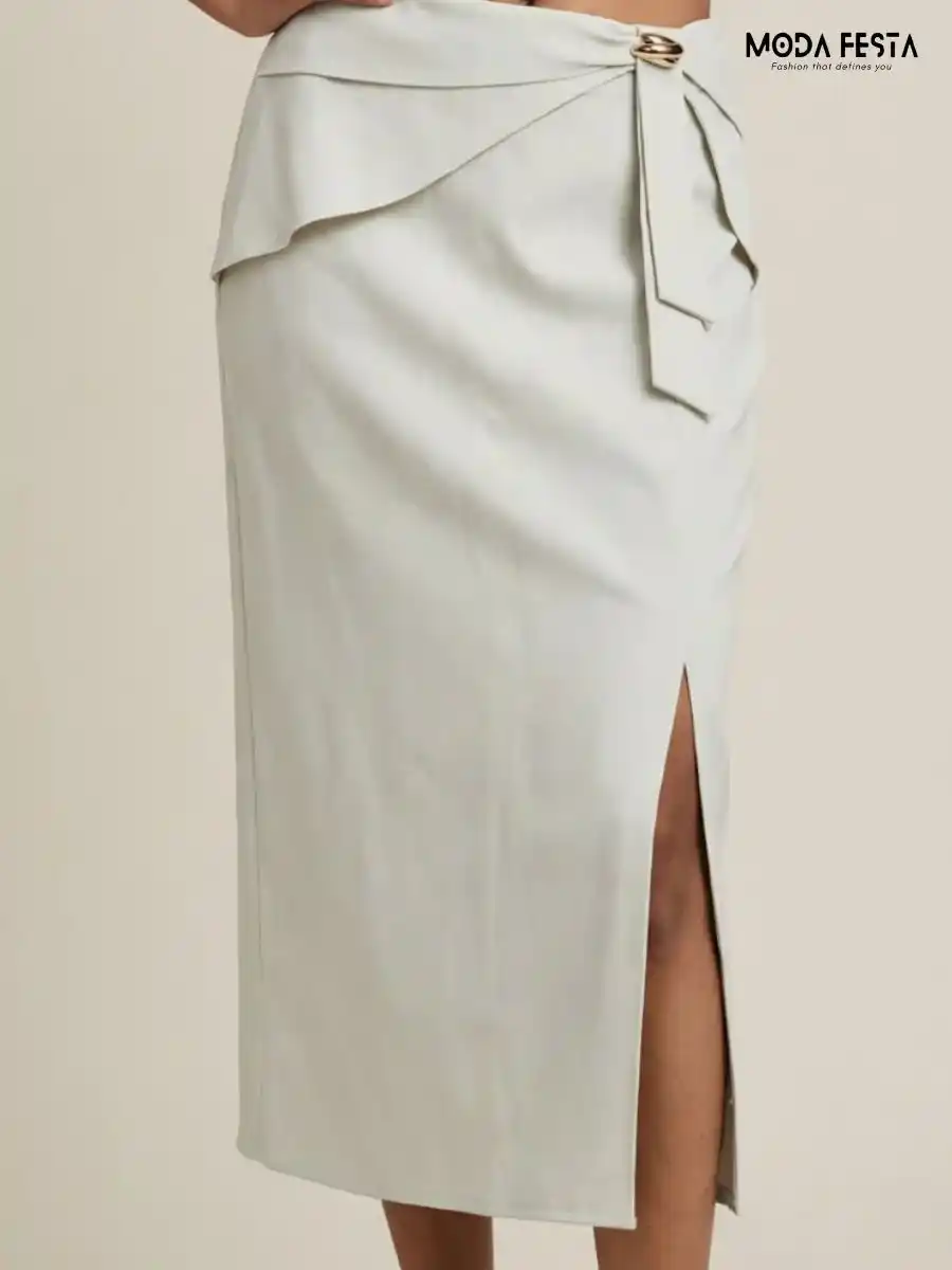 ModaFesta -elegant-front-slit-midi-skirt-with-tie-up-waist