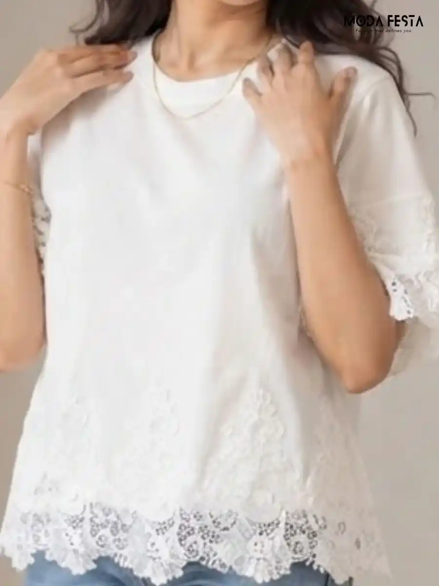 ModaFesta -elegant-white-lace-trimmed-top