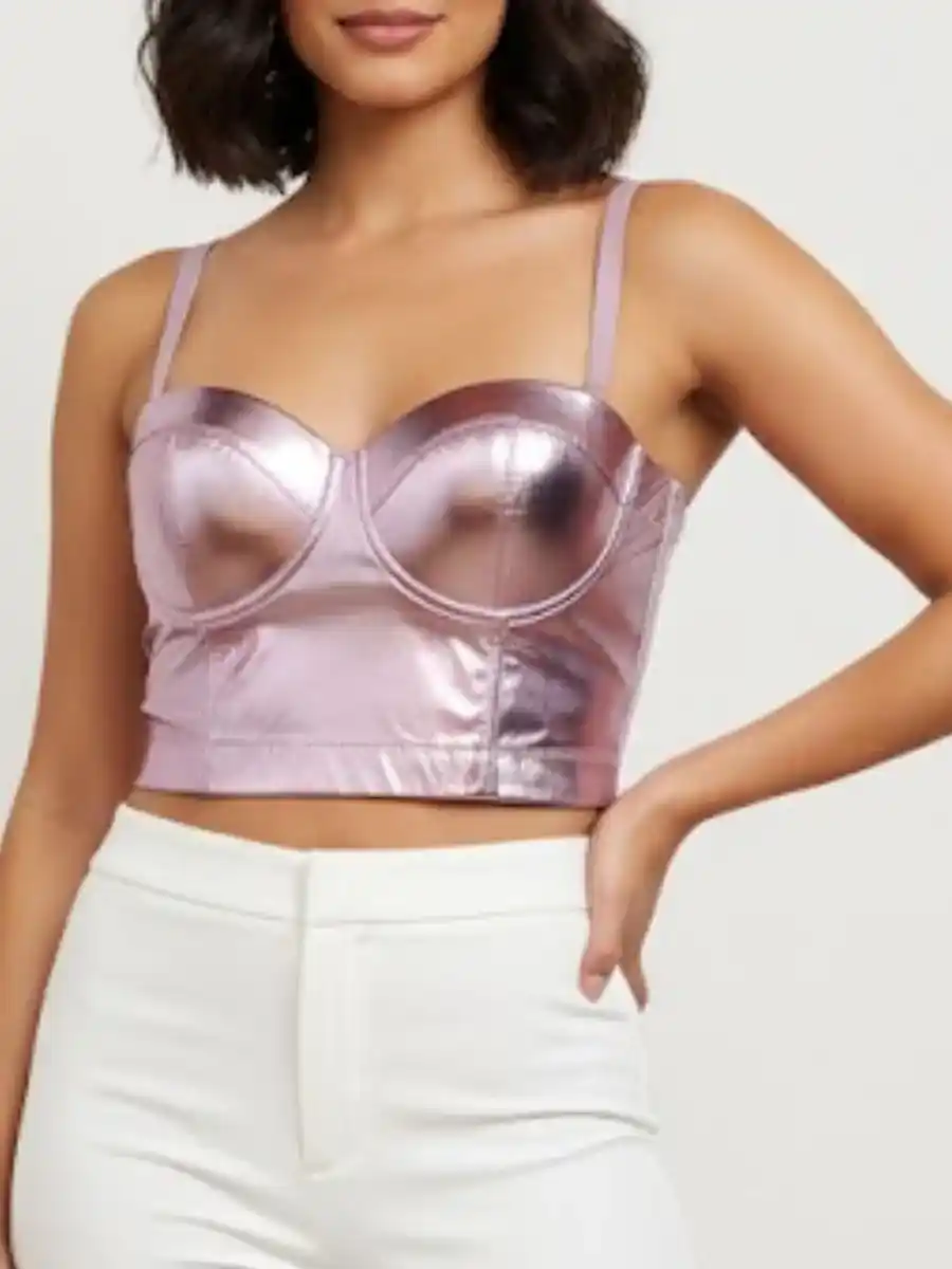 Elegant Violet Bustier Top