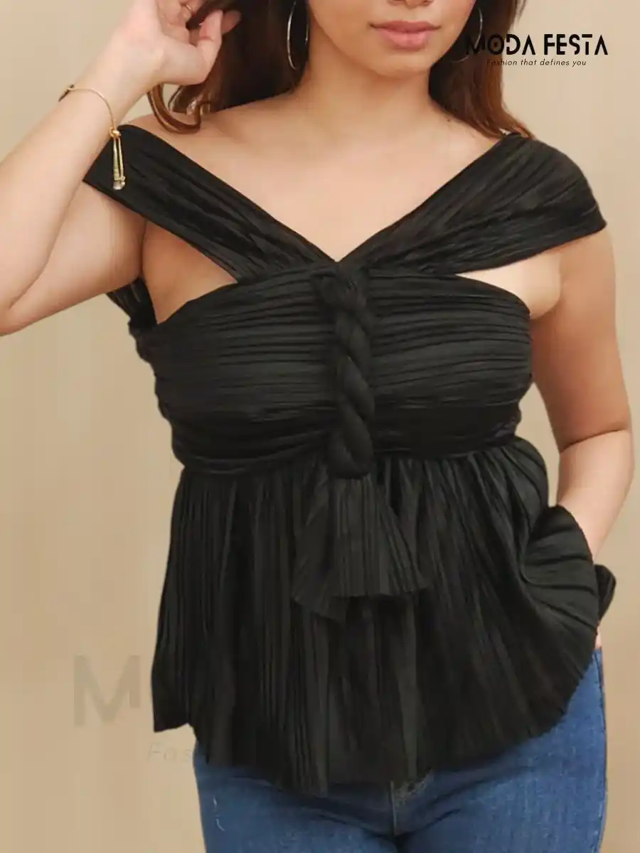 ModaFesta -maxi-boho-party-top-black