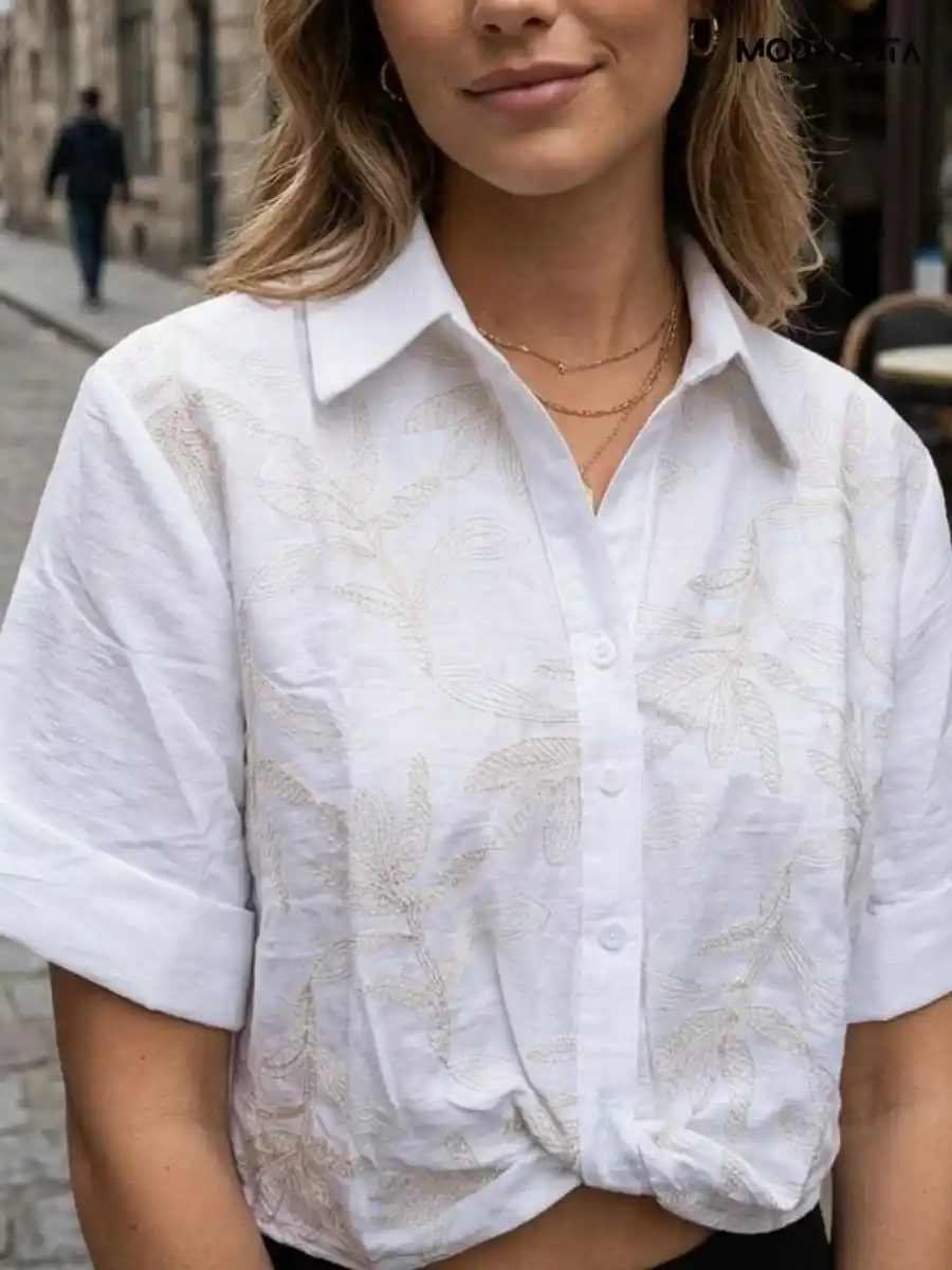ModaFesta -elegant-floral-embroidered-crop-top-white