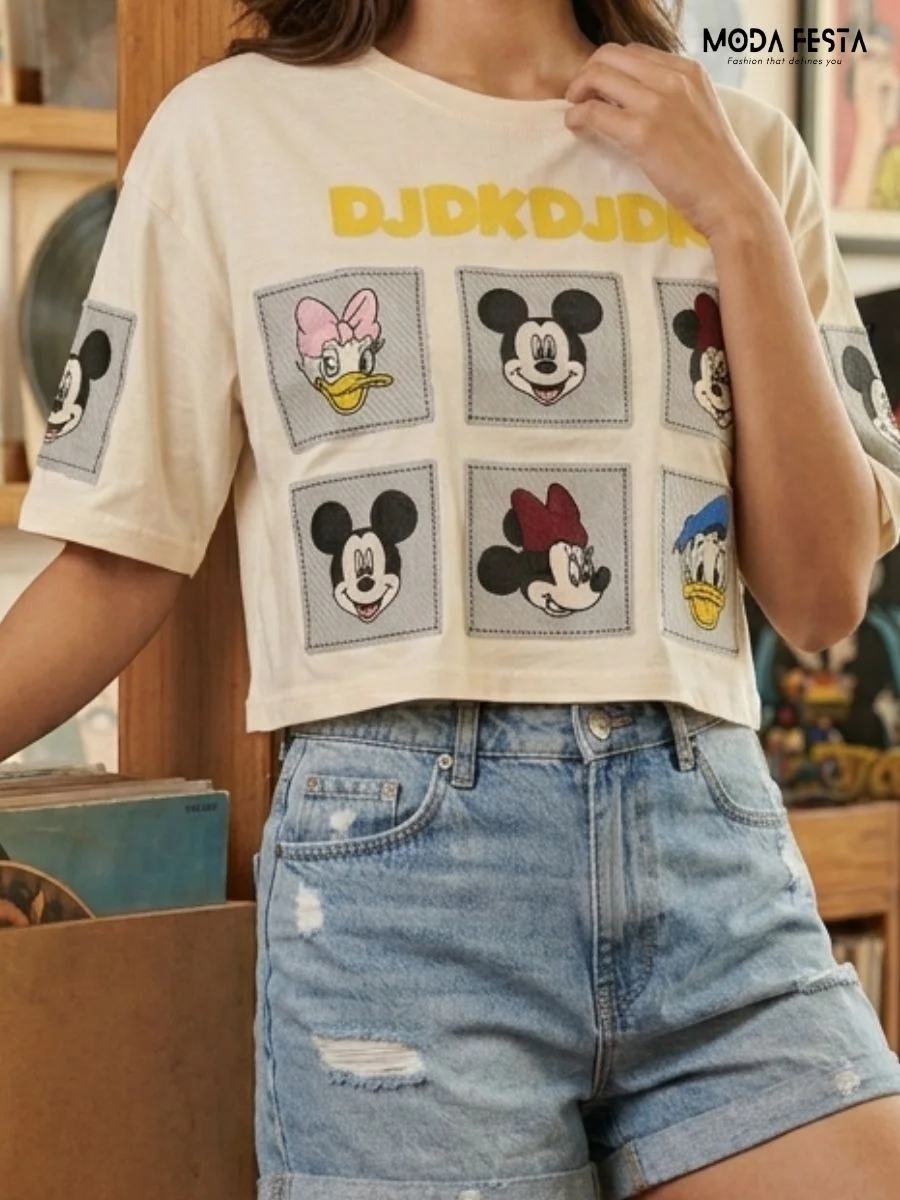 ModaFesta -disney-character-crop-tee