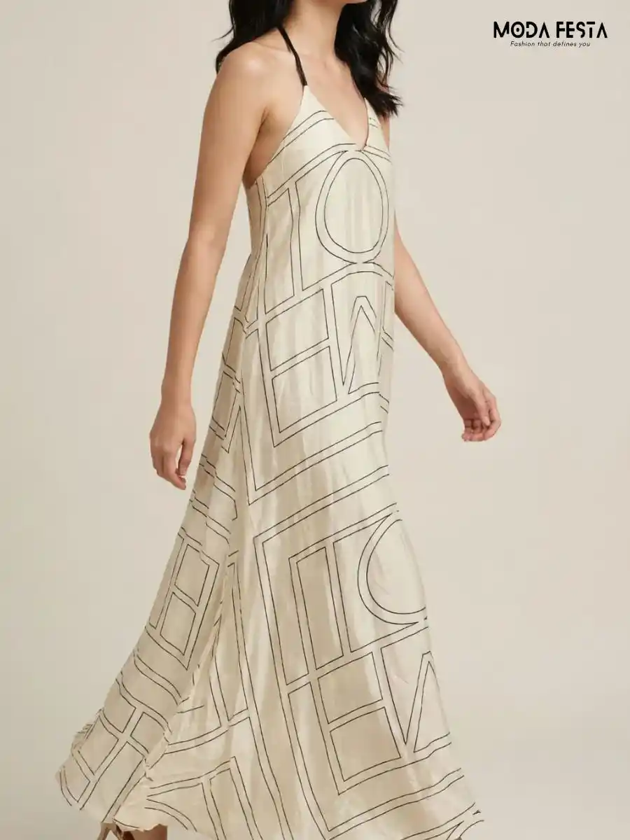 ModaFesta -geometric-print-maxi-dress