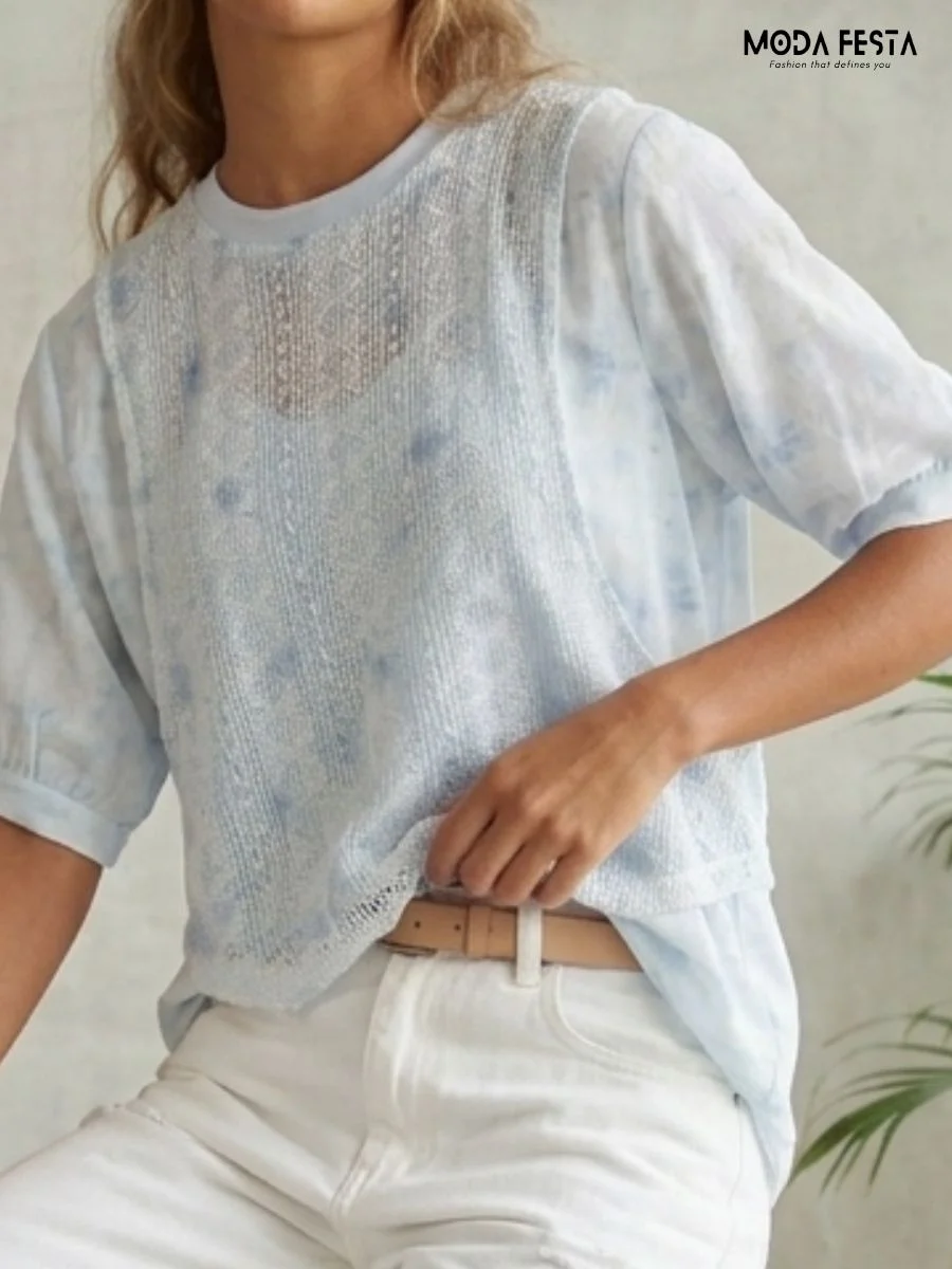 ModaFesta -blue-floral-layered-tunic